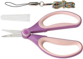 img 2 attached to 🔪 Westcott 6" Titanium Precision Scissors - Violet: Optimal Cutting Efficiency for Delicate Tasks