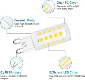 img 2 attached to OHLGT G9 5W Equivalent Daylight Dimmable LED Bulb, 6000K, Pack of 5