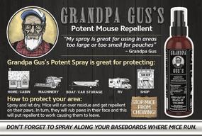 img 3 attached to 🐭 Grandpa Gus's Mouse Rodent Repellent: Peppermint and Cinnamon Oil Formula to Repel Mice and Rats from Nesting, Chewing in Homes, RV, Boat, Car, Storage, and Wiring – 8 oz Ready-to-Use Spray
