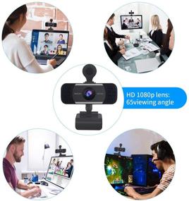 img 3 attached to 📷 Full HD USB Webcam with Microphones, Autofocus, Privacy Shutter - for Laptop/Desktop Mac, Skype, YouTube, Zoom, FaceTime