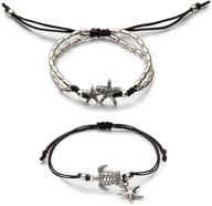 🐢 women's beach anklets with turtle and starfish - zealmer logo