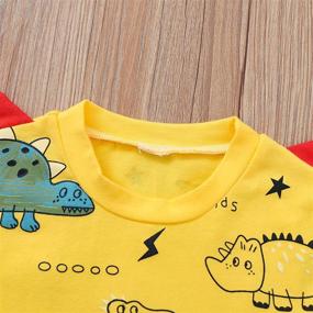 img 2 attached to KnniMorning TEES Outfits Dinosaur Two Piece Boys' Clothing in Clothing Sets