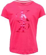 calvin klein girls little anthracite 👚 tops, tees & blouses for girls' clothing logo