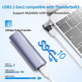 img 2 attached to 🔌 Upgrade Magnetic USB C Adapter: 10Gbps Data Transfer, PD 100W Fast Charge, Yiptan 24Pins Type C Connector, 4K@60Hz UHD Video, Thunderbolt 3 Compatible for MacBook Pro/Air, iPad Pro, and More