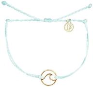 🌊 pura vida gold or rose gold wave og bracelet - charm plated in gold, band adjustable - 100% waterproof logo