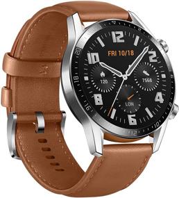img 3 attached to HUAWEI Watch GT 2 2019 Bluetooth SmartWatch, Enhanced Battery Life up to 2 Weeks, Water-resistant, iPhone and Android Compatible, 46mm International Version (Pebble Brown) - No Warranty