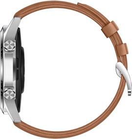 img 1 attached to HUAWEI Watch GT 2 2019 Bluetooth умные часы, улучшенное время работы от аккумулятора до 2 недель, водонепроницаемые, совместимые с iPhone и Android, 46 мм, международная версия (Pebble Brown) - Без гарантии.