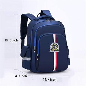 img 3 attached to School Backpack Bookpack 16Inch Navyblue