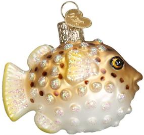 img 1 attached to 🎄 Christmas Tree Pufferfish Ornaments: Old World Christmas Glass Blown Fish Collection