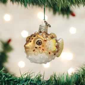 img 3 attached to 🎄 Christmas Tree Pufferfish Ornaments: Old World Christmas Glass Blown Fish Collection