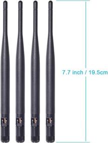 img 2 attached to Bingfu 4-Pack Dual Band WiFi Antenna 6dBi MIMO RP-SMA Male for WiFi Router, Wireless Network Card, USB Adapter, Security IP Camera, Video Surveillance Monitor - 2.4GHz, 5GHz, 5.8GHz