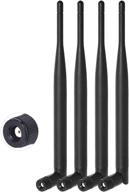 bingfu 4-pack dual band wifi antenna 6dbi mimo rp-sma male for wifi router, wireless network card, usb adapter, security ip camera, video surveillance monitor - 2.4ghz, 5ghz, 5.8ghz logo