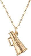 📣 glamorous gold tone cheer cheerleading blow horn pendant necklace by lux accessories: a stylish statement piece logo