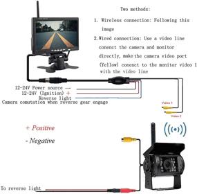 img 3 attached to Повысьте безопасность транспортного средства с беспроводной камерой заднего вида OiLiehu и HD-монитором - водонепроницаемым ночным видением для автомобилей, грузовиков, внедорожников, фургонов, прицепов.