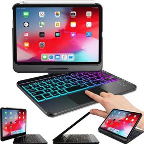 img 4 attached to 🔌 Black Touchpad iPad Pro 11-inch Keyboard Case/iPad Air 5th Gen Keyboard Case/iPad Air 4th Gen Keyboard Case - Snugg