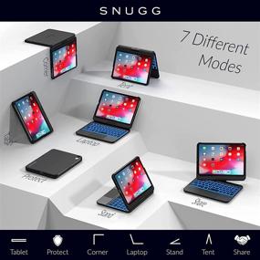 img 1 attached to 🔌 Black Touchpad iPad Pro 11-inch Keyboard Case/iPad Air 5th Gen Keyboard Case/iPad Air 4th Gen Keyboard Case - Snugg