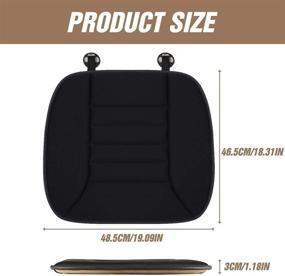 img 3 attached to 🚗 Memory Foam Car Seat Cushion Pad - Non-Slip Bottom - Relieves Sciatica Back Pain - Fits Car Driver Seat, Office Chair, Wheelchair, Home Use (2PCS)