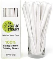 🌿 explore the best 100% biodegradable eco-friendly wrapped straws, made of vegetable fibers - 100ct/8.25"h! logo