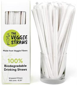 img 4 attached to 🌿 Explore the Best 100% Biodegradable Eco-Friendly Wrapped Straws, Made of Vegetable Fibers - 100ct/8.25"H!