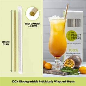 img 3 attached to 🌿 Explore the Best 100% Biodegradable Eco-Friendly Wrapped Straws, Made of Vegetable Fibers - 100ct/8.25"H!