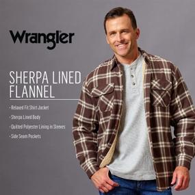 img 1 attached to Wrangler Authentics 🐃 Men's Sherpa Sleeve Buffalo Clothing