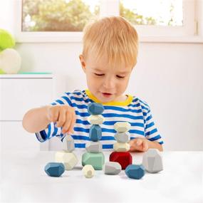img 2 attached to 🏗️ Stackable Lightweight Building Toys in Vibrant Colors - Ideal for Preschoolers