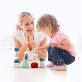 img 1 attached to 🏗️ Stackable Lightweight Building Toys in Vibrant Colors - Ideal for Preschoolers