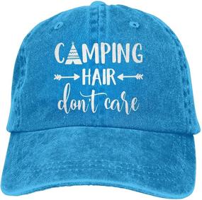 img 2 attached to 🧢 HHNLB Unisex Camping Hair Don't Care: Vintage Jeans Baseball Cap for Classic Style and Comfort