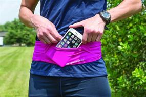 img 2 attached to 🏃 Nathan Hipster Running Belt: Bounce-Free, Lightweight Waist Pack for Ultimate Convenience. Ideal for Men and Women. Compatible with iPhone, Samsung, Galaxy, Android, and More!