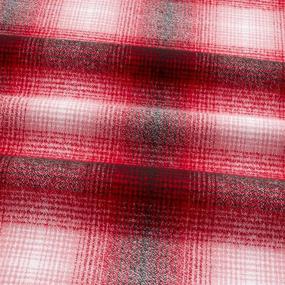 img 3 attached to 🔴 Red/Black Plaid Flannel Fabric by the Yard - Kaufman Mammoth Collection