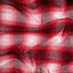 img 1 attached to 🔴 Red/Black Plaid Flannel Fabric by the Yard - Kaufman Mammoth Collection