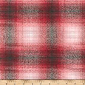 img 4 attached to 🔴 Red/Black Plaid Flannel Fabric by the Yard - Kaufman Mammoth Collection