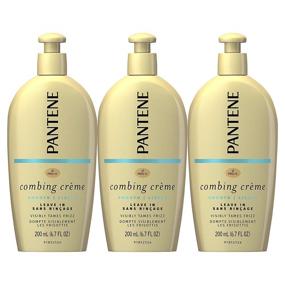 img 4 attached to 🧴 Pantene Combing Cream Triple Pack - Pro-V Smooth Nutrient Boost, Tame Frizz & Block Humidity, 6.7 Fl Oz
