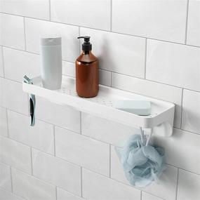 img 1 attached to 🚿 Umbra Flex Sure-Lock Shower Shelf: Easy Installation Without Drilling, 72-144 Inch, White