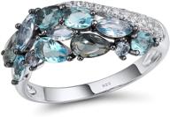 💍 santuzza blue spinel rings - 925 sterling silver, shimmering stone, cubic zirconia, glamorous, fashionable jewelry logo