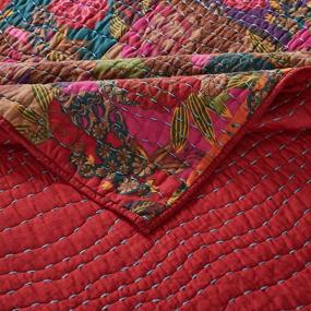 img 1 attached to Vibrant Multicolor Greenland Home 3-Piece Jewel Quilt Set for Full/Queen Beds