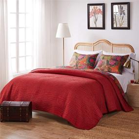 img 2 attached to Vibrant Multicolor Greenland Home 3-Piece Jewel Quilt Set for Full/Queen Beds