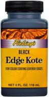 краска для края fiebing’s edge kote, 4 унции - 🖤 усилите края кожи с помощью окрасочного покрытия - черный логотип