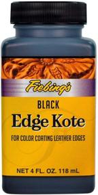 img 2 attached to Краска для края Fiebing’s Edge Kote, 4 унции - 🖤 Усилите края кожи с помощью окрасочного покрытия - Черный