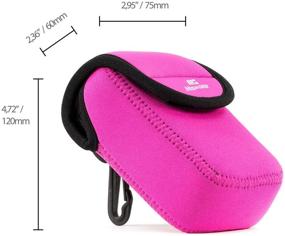 img 3 attached to 📷 MegaGear Olympus Tough TG-6, TG-5, TG-4, TG-870, TG-860 Neoprene Camera Case, Ultra Light with Carabiner - Hot Pink