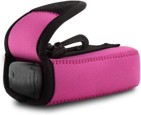 img 2 attached to 📷 MegaGear Olympus Tough TG-6, TG-5, TG-4, TG-870, TG-860 Neoprene Camera Case, Ultra Light with Carabiner - Hot Pink