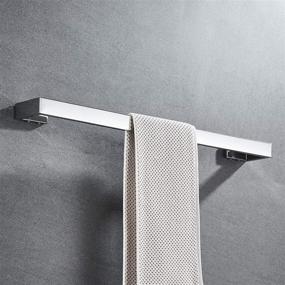 img 1 attached to 🚿 24-Inch Stainless Steel Square Towel Bar: Modern Bathroom Towel Holder, Rack, and Hardware - Wall Mounted, Polished Chrome Finish