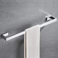 🚿 24-inch stainless steel square towel bar: modern bathroom towel holder, rack, and hardware - wall mounted, polished chrome finish logo