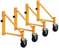 🔧 enhance your safety and mobility with metaltech set of 14-inch baker style 6 foot scaffolding safety accessory outriggers with casters, 4 pack logo