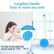 🛀 weikin silicone bath body brush: long handle, 360°free rotate & soft exfoliating brush head for shower logo