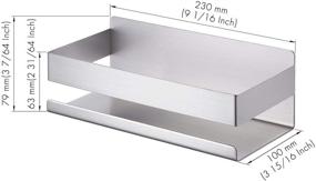 img 3 attached to 🚿 KES Self Adhesive Shower Caddy: Wall Mounted Shelves, Stainless Steel, Brushed Finish