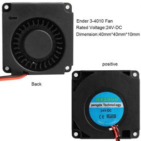 img 2 attached to 🌀 24V DC Cooling Fan for Ender 3 3D Printer Extruder Parts - High Performance 4010 Circle Fan 40x40x10MM