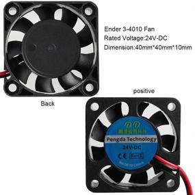 img 1 attached to 🌀 24V DC Cooling Fan for Ender 3 3D Printer Extruder Parts - High Performance 4010 Circle Fan 40x40x10MM