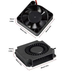 img 3 attached to 🌀 24V DC Cooling Fan for Ender 3 3D Printer Extruder Parts - High Performance 4010 Circle Fan 40x40x10MM