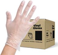 💎 powder free vinyl disposable plastic gloves - crystal clear & ideal for various applications logo